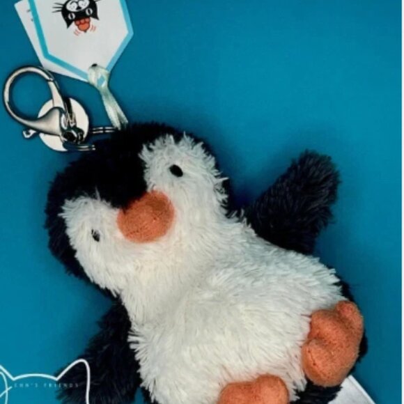 Jellycat peanut penguin bag charm keychain-NWT, sweet face! - Picture 2 of 6